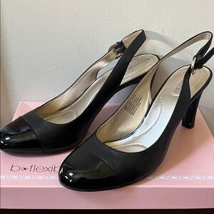 Bandolino Bolevani black slingback heels size 8